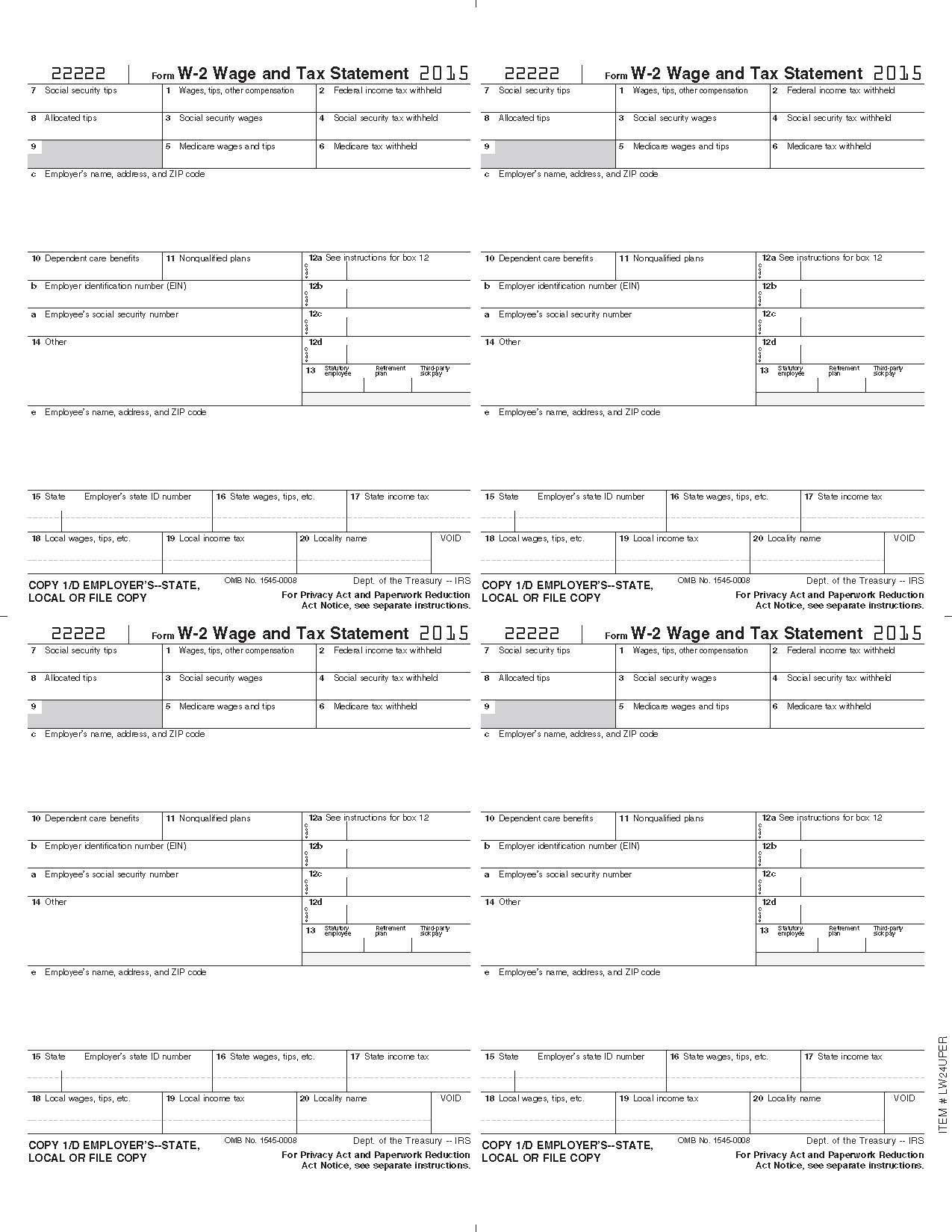 JDE Tax Forms. JDELW24CER